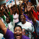 Supporters celebrate as Barack Obama’s presidential-election victory is announced on Nov. 4, 2008, in Birmingham, Ala. (Mario Tama/Getty Images)